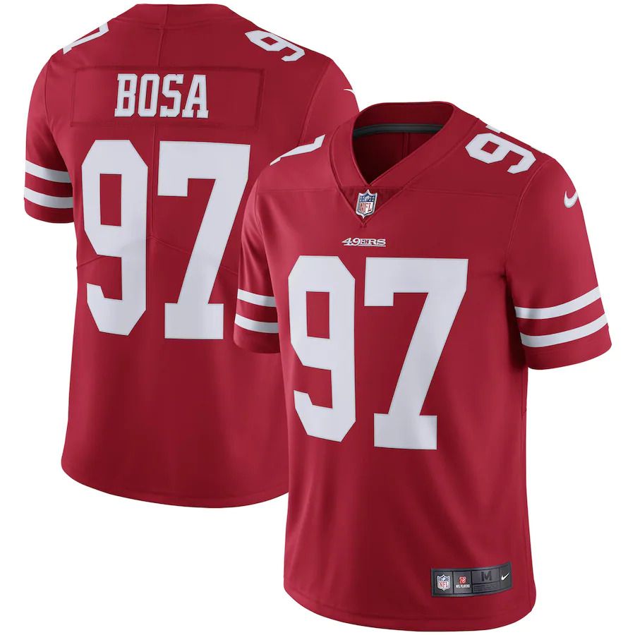 Men San Francisco 49ers 97 Nick Bosa Nike Scarlet Vapor Limited NFL Jersey